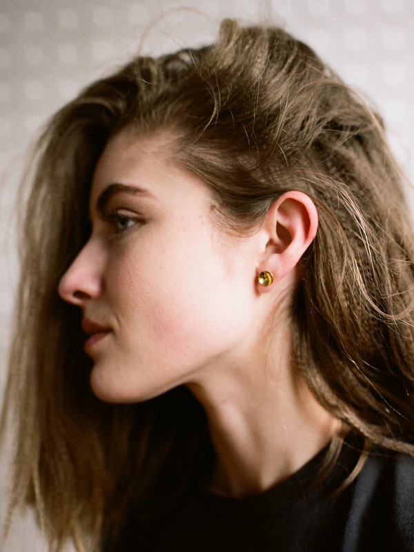 Another Feather Brass Cup Studs Another Feather Brass Cup Studs