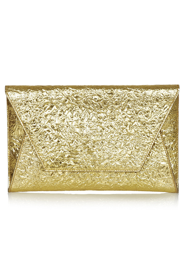 Flynn - Fergie Gold Leather Clutch Flynn - Fergie Gold Leather Clutch