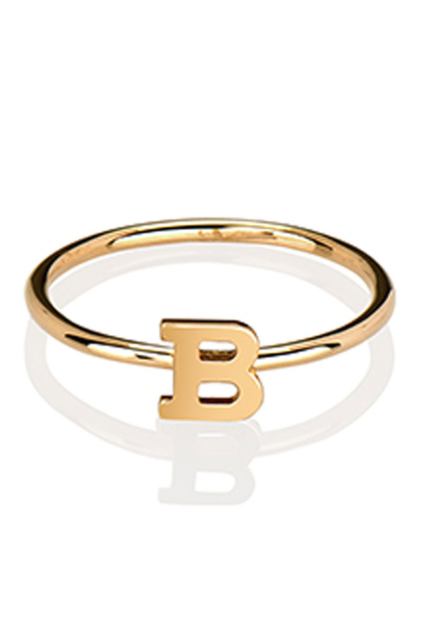 Letters By Zoe - Gold Single Letter Ring Letters By Zoe - Gold Single Letter Ring