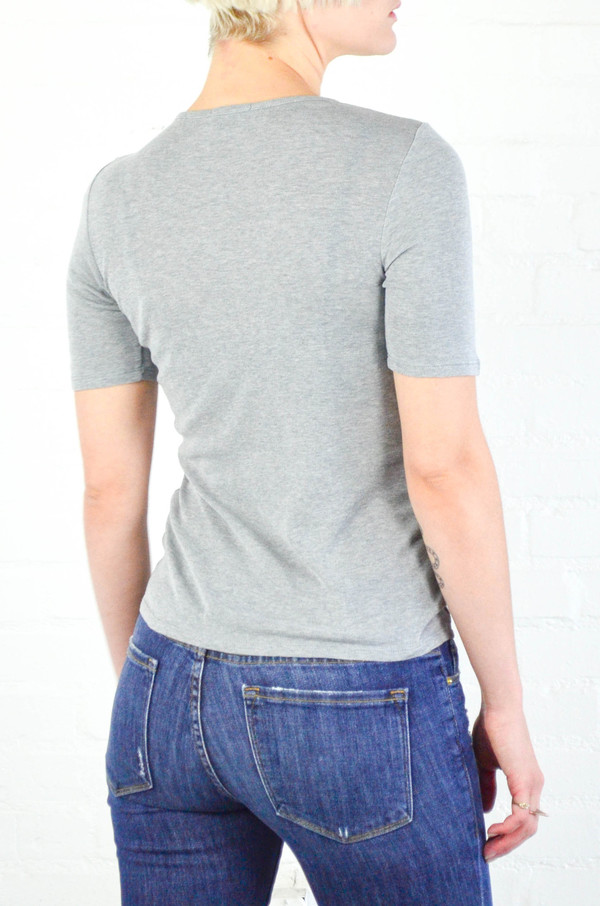 FRAME denim 'Le Fitted' Crew Neck Tee in Gris FRAME denim 'Le Fitted' Crew Neck Tee in Gris