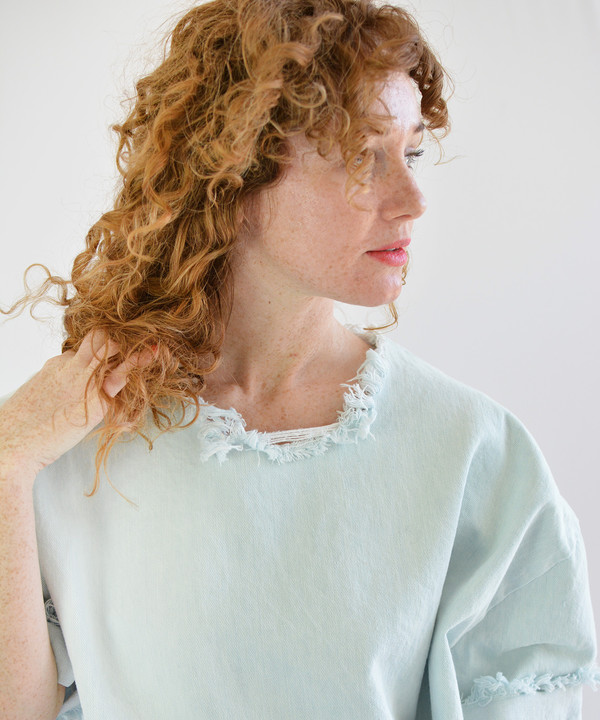 Ashley Rowe Bleached Denim Tee Ashley Rowe Bleached Denim Tee