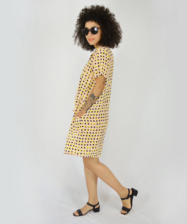 Dusen Dusen Peach Double Dot Oversized Tee Dress Dusen Dusen Peach Double Dot Oversized Tee Dress