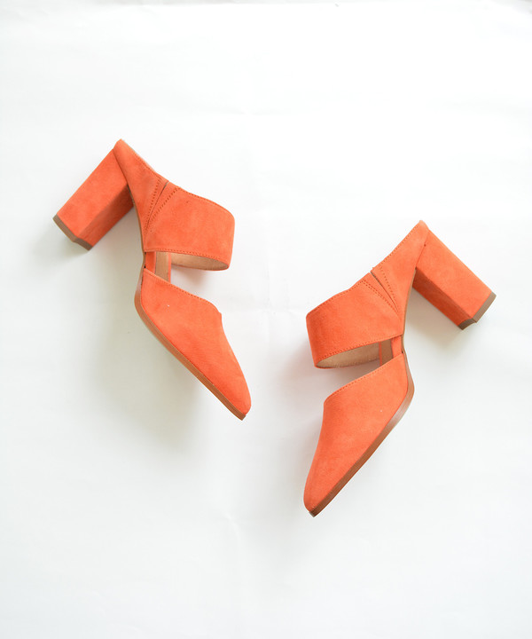 Intentionally Blank Sunset Orange Missy Mule Intentionally Blank Sunset Orange Missy Mule
