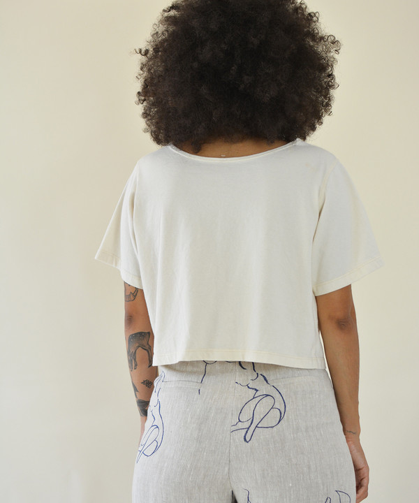 Pansy Co. Pansy Natural Crop Tee Pansy Co. Pansy Natural Crop Tee