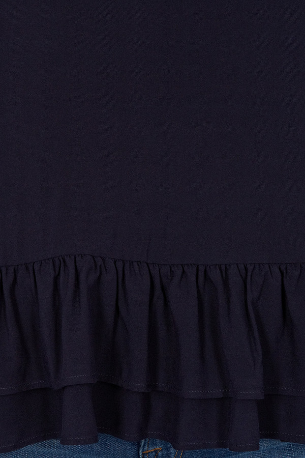 Rodebjer - Navy Lindy Peplum Frill Tunic Rodebjer - Navy Lindy Peplum Frill Tunic