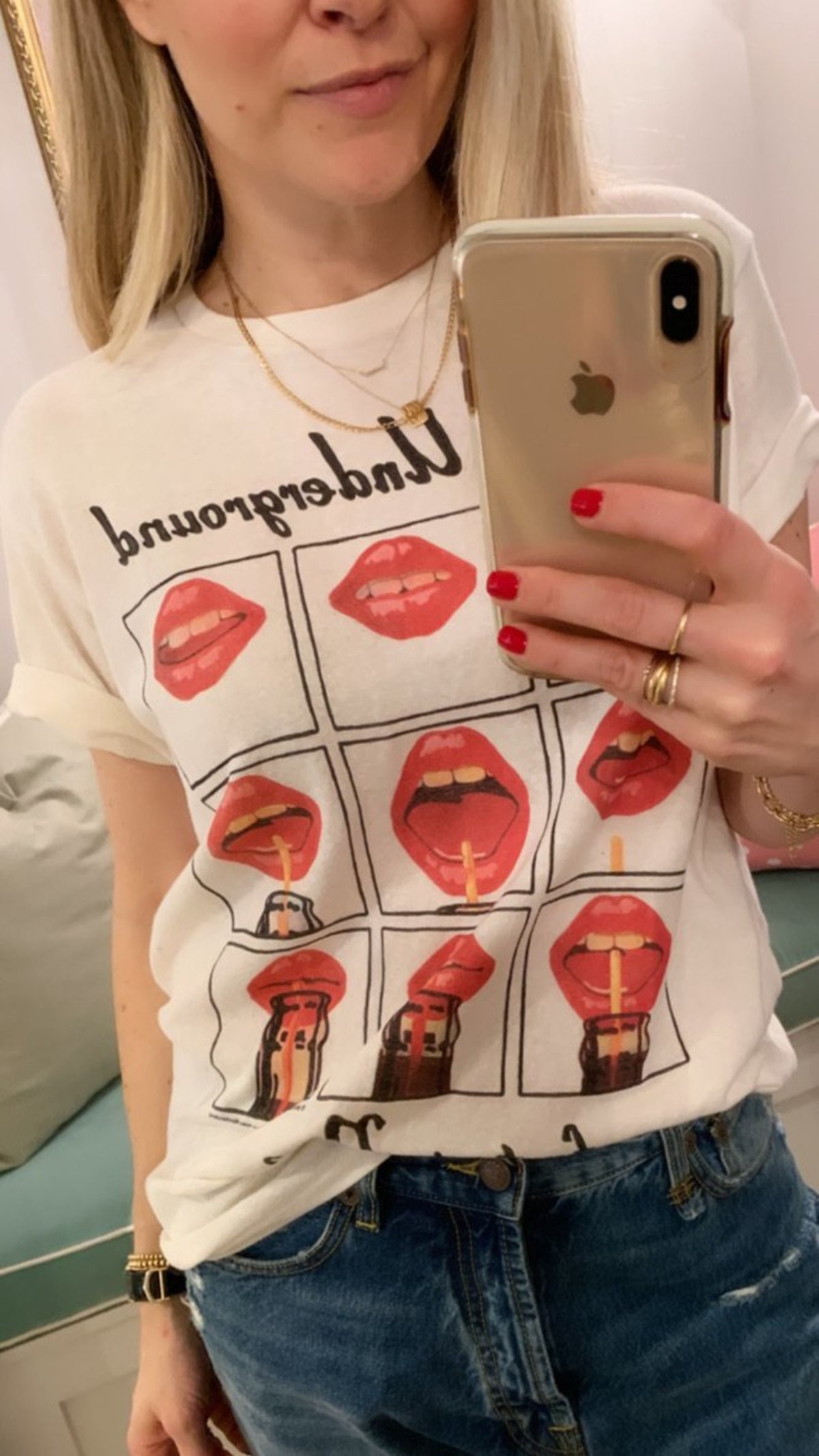 R13 Velvet Underground Lips Boy Tee 