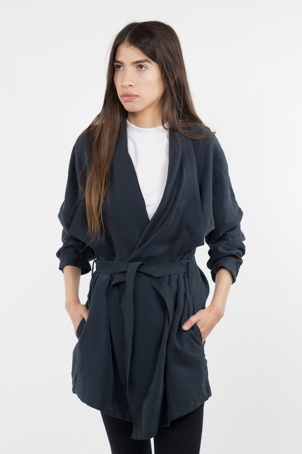 Just Female Molly Short Trench - Black Just Female Molly Short Trench - Black