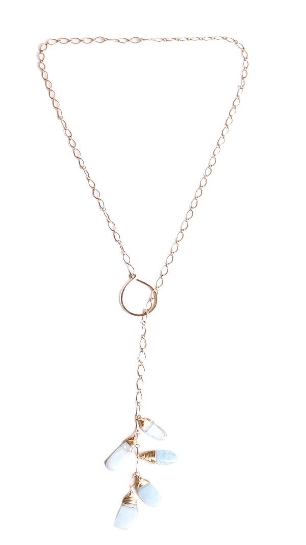 James and Jezebelle Aqua Maine Lariat James and Jezebelle Aqua Maine Lariat