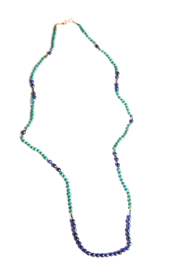 Lapis & Turquoise Knotted Necklace Lapis & Turquoise Knotted Necklace