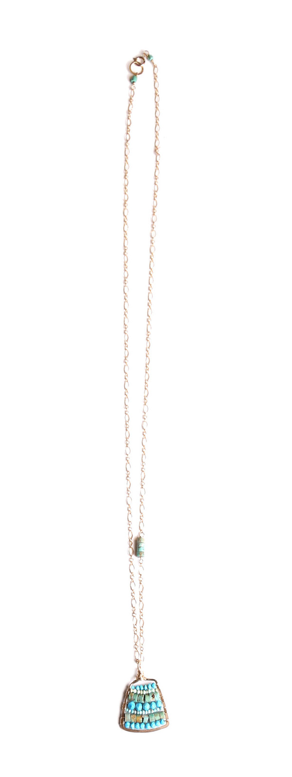 James and Jezebelle Turquoise Small Paddle Necklace James and Jezebelle Turquoise Small Paddle Necklace