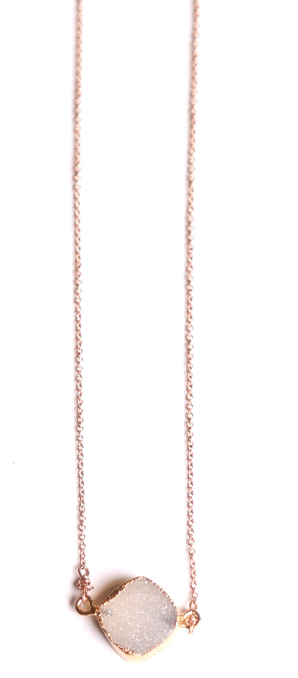 Druzy on Rose Gold Chain Druzy on Rose Gold Chain