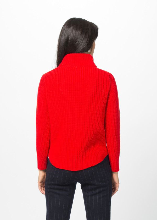 Odeeh Mock Turtleneck Cable Knit Sweater Odeeh Mock Turtleneck Cable Knit Sweater