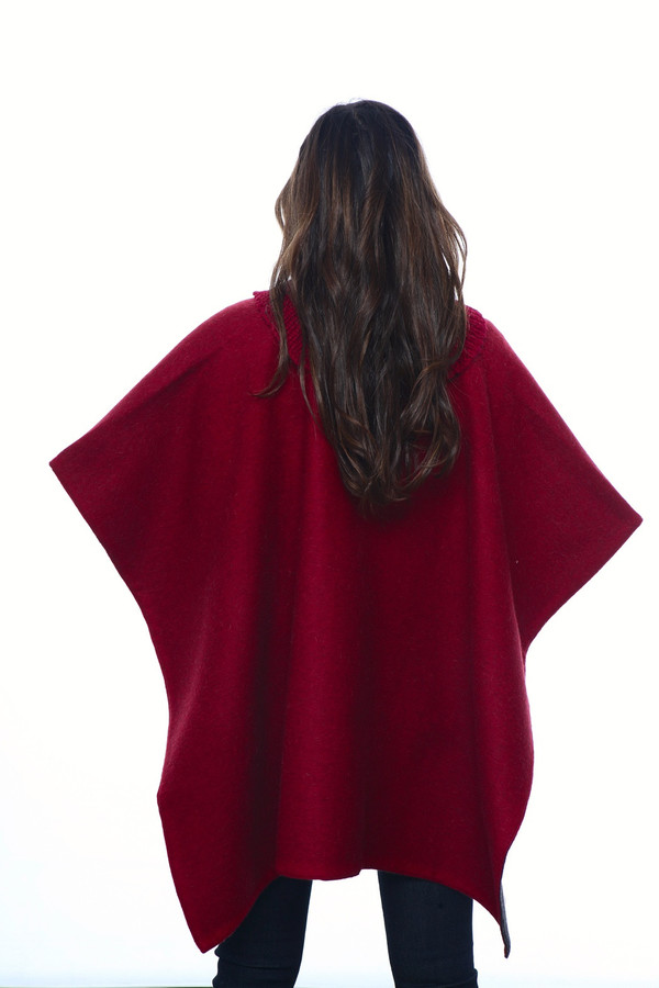 Stick & Ball Knit Collar Poncho Stick & Ball Knit Collar Poncho