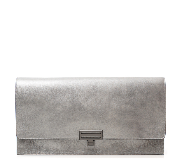 Vittorio D'Ottavio Silver Metallic Marlene Bag Vittorio D'Ottavio Silver Metallic Marlene Bag