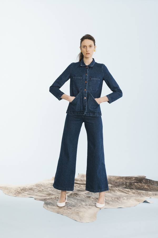 Carleen Triangle Pocket Jacket Blue Carleen Triangle Pocket Jacket Blue