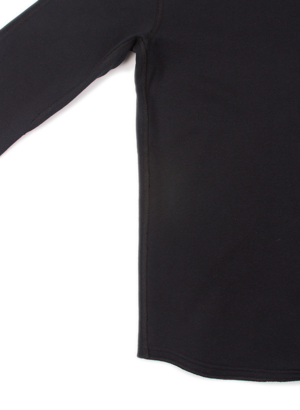 Reigning Champ Knit Midweight Terry Scalloped LS Crewneck Black Reigning Champ Knit Midweight Terry Scalloped LS Crewneck Black