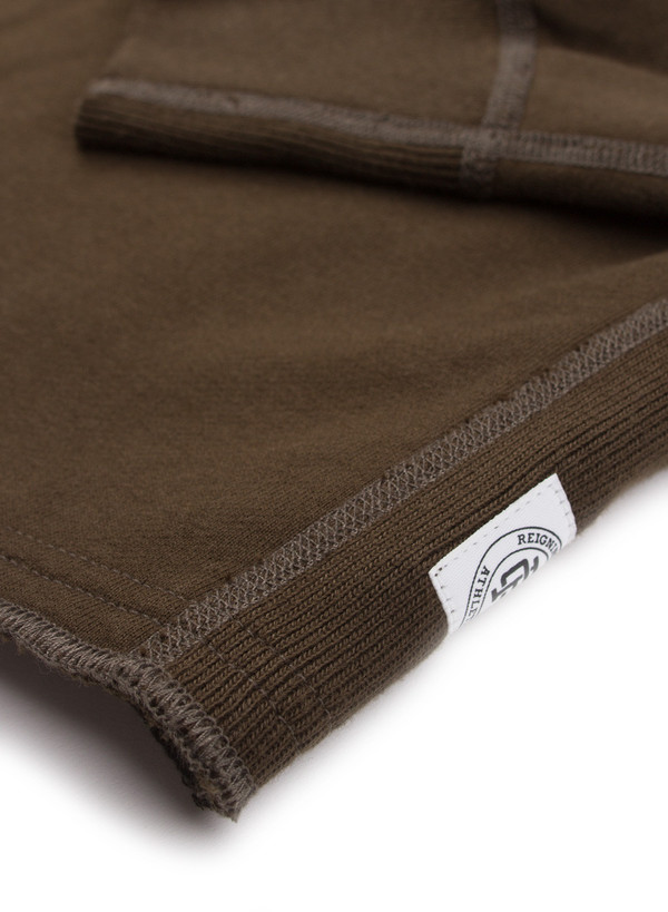 Reigning Champ Knit Midweight Terry Scalloped LS Crewneck Olive Reigning Champ Knit Midweight Terry Scalloped LS Crewneck Olive