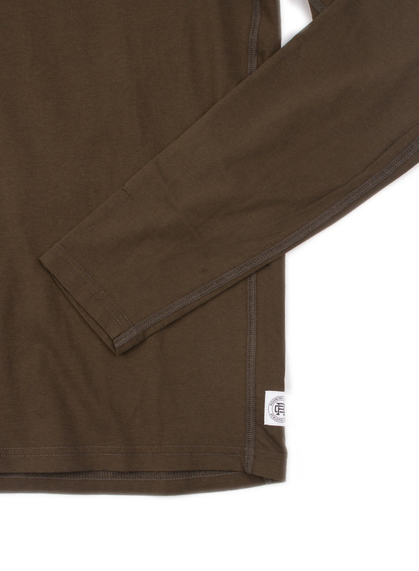 Reigning Champ Knit Ringspun Jersey Long Sleeve Henley Olive Reigning Champ Knit Ringspun Jersey Long Sleeve Henley Olive