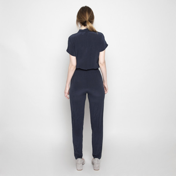 7115 by Szeki Silk Jumpsuit FW16 - Navy 7115 by Szeki Silk Jumpsuit FW16 - Navy
