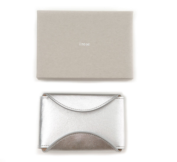 I Ro Se Silver Fold Card Case I Ro Se Silver Fold Card Case