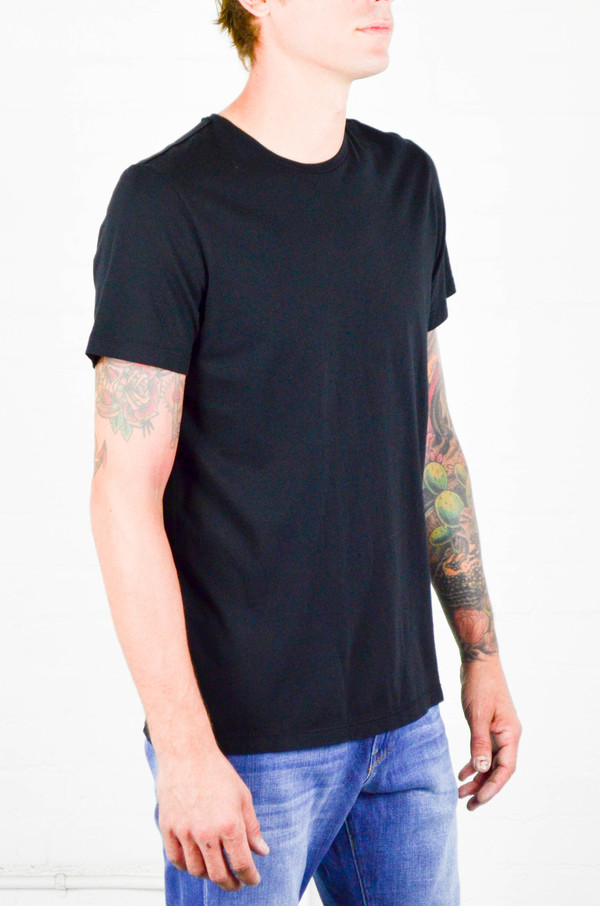 Men's FRAME Denim FRAME Black Classic Crew Neck Tee Men's FRAME Denim FRAME Black Classic Crew Neck Tee