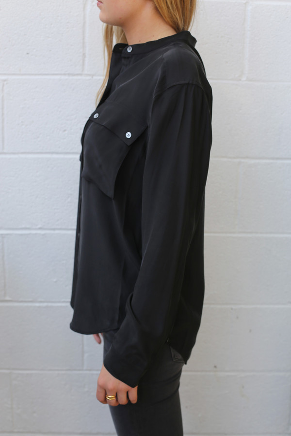 FRAME Denim Silk Troop Shirt FRAME Denim Silk Troop Shirt