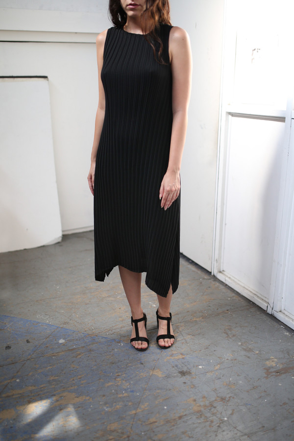 Objects Without Meaning Knife Pleat Dress, Black Objects Without Meaning Knife Pleat Dress, Black