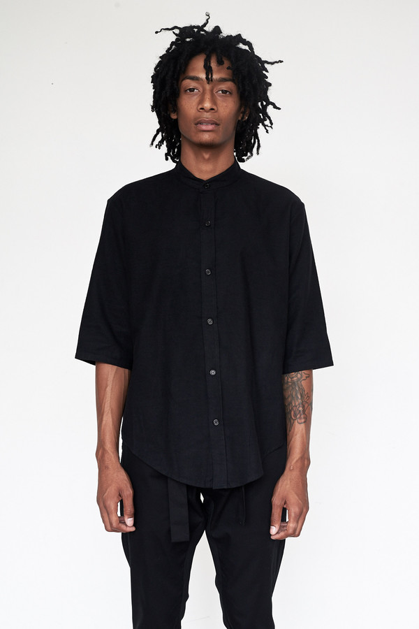 Men's Assembly New York Cotton Flannel Nehru Shirt Men's Assembly New York Cotton Flannel Nehru Shirt
