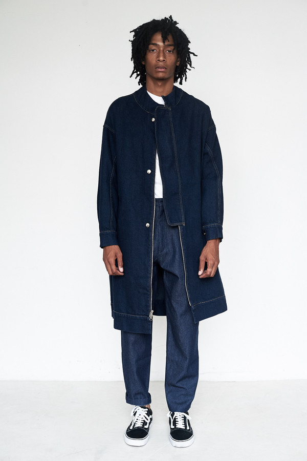 Eckhaus Latta Denim Flasher Coat Eckhaus Latta Denim Flasher Coat