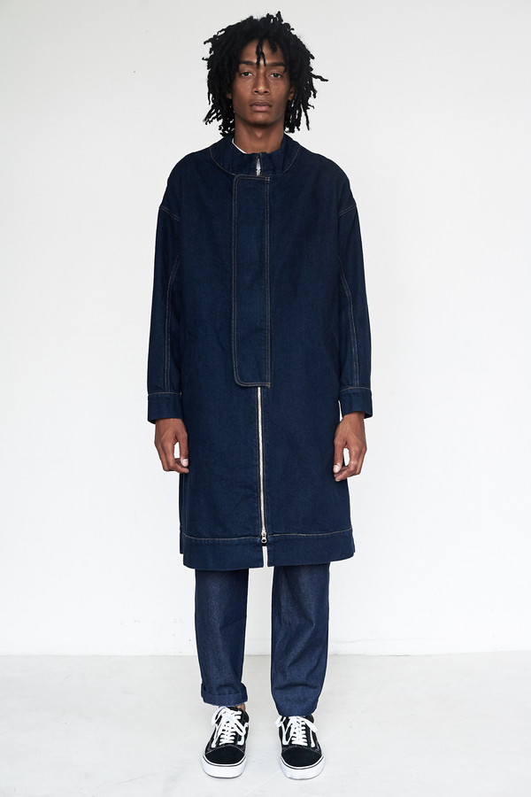 Eckhaus Latta Denim Flasher Coat Eckhaus Latta Denim Flasher Coat