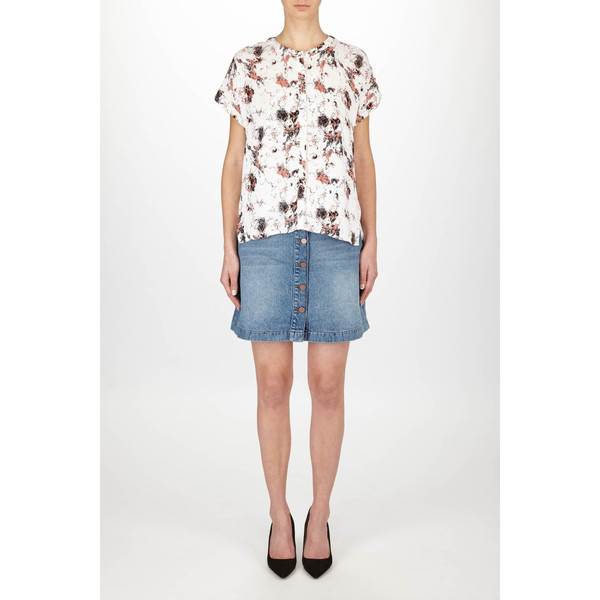 Just Female "New Marble" Short Sleeve Printed Blouse Just Female "New Marble" Short Sleeve Printed Blouse