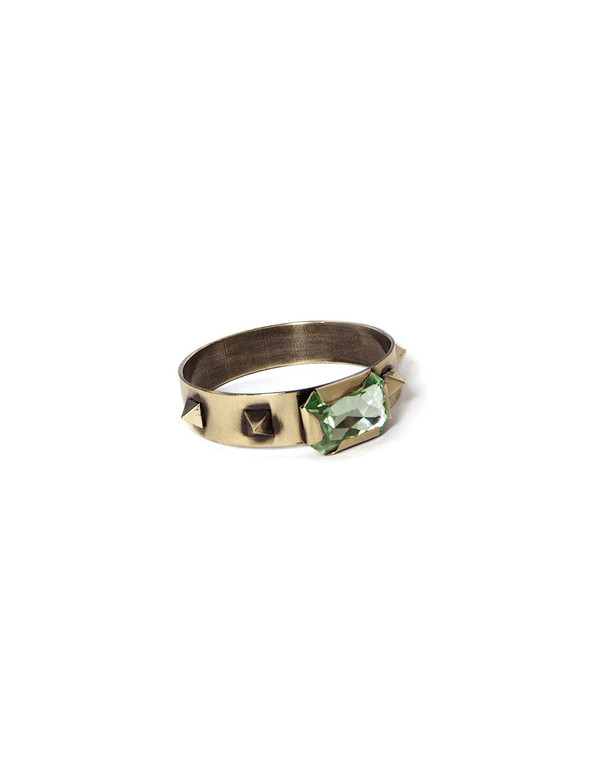 IOSSELLIANI BRASS BANGLE WITH RHINESTONE STUDS IOSSELLIANI BRASS BANGLE WITH RHINESTONE STUDS