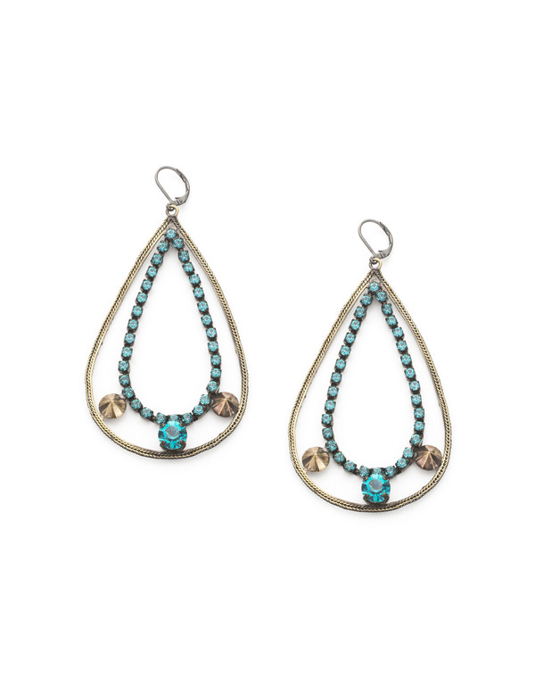 IOSSELLIANI TEAL DROP EARRING IOSSELLIANI TEAL DROP EARRING