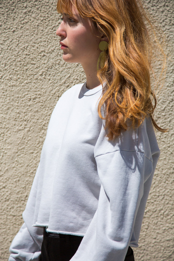 lacausa cropped raw pullover lacausa cropped raw pullover