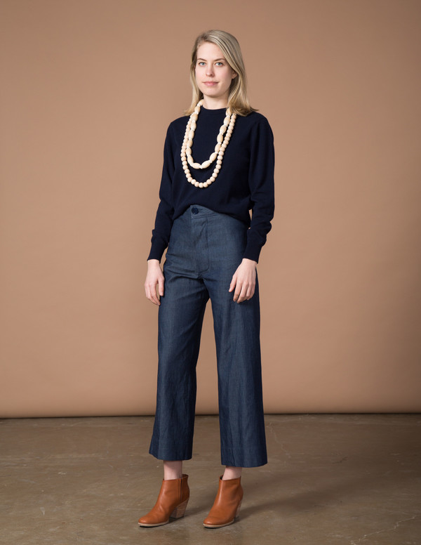 SBJ Austin Crewneck Cashmere Sweater - Navy SBJ Austin Crewneck Cashmere Sweater - Navy