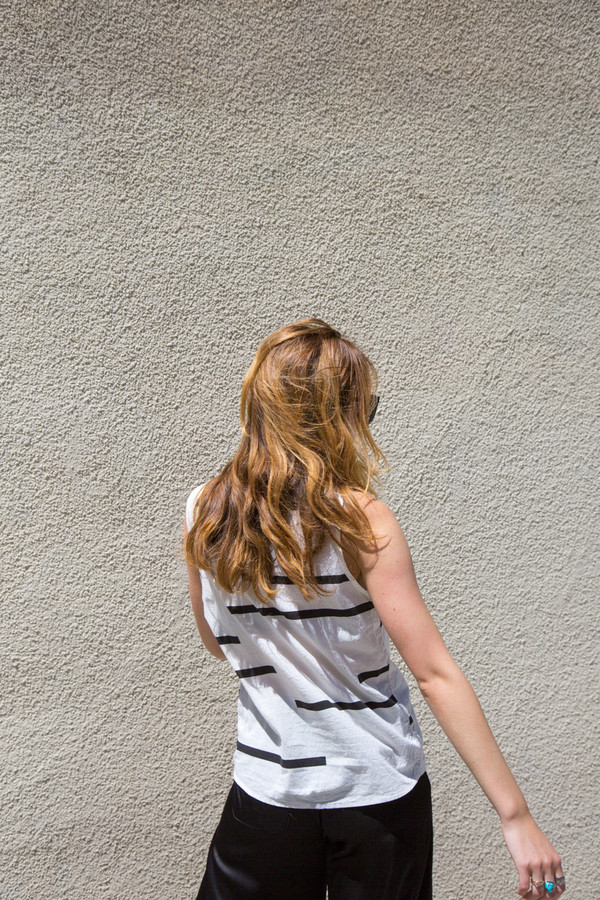Uzi NYC uzi broken stripe tank Uzi NYC uzi broken stripe tank