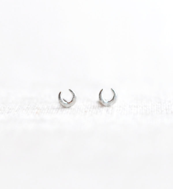 Satomi Kawakita Silver Crescent Moon Studs Satomi Kawakita Silver Crescent Moon Studs