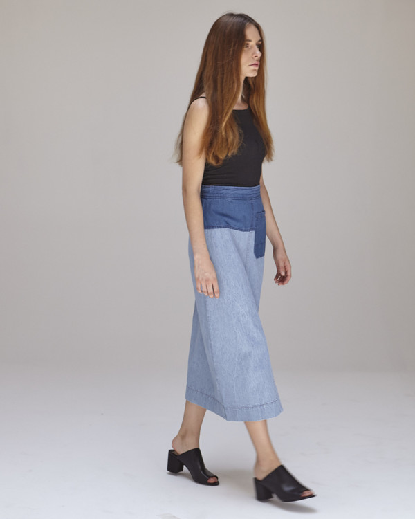 Caron Callahan Georgia Skirt in Blue Combo Caron Callahan Georgia Skirt in Blue Combo