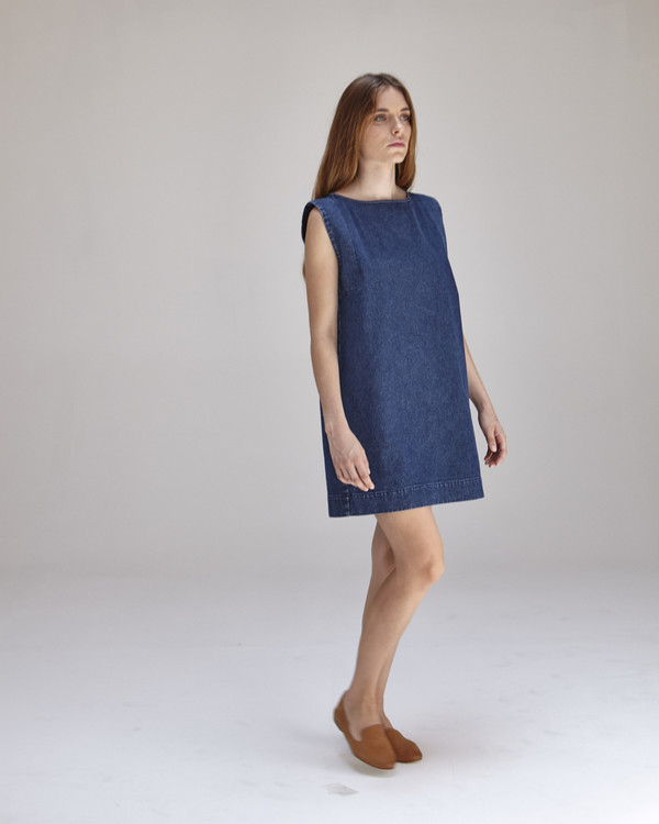 Ilana Kohn Kate Mini Dress in Denim Ilana Kohn Kate Mini Dress in Denim
