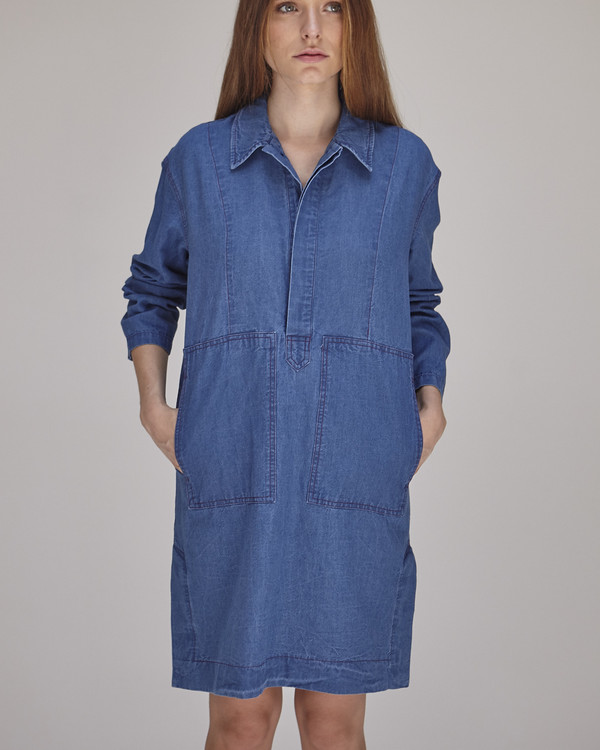Caron Callahan William Dress in Indigo Caron Callahan William Dress in Indigo