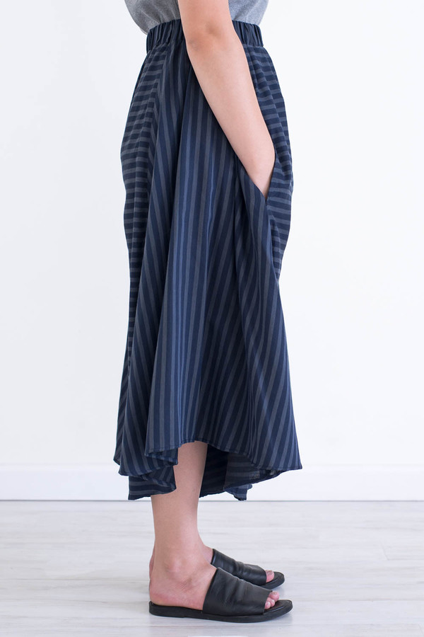 REIFhaus Grete Culotte Pant in Navy Stripe REIFhaus Grete Culotte Pant in Navy Stripe