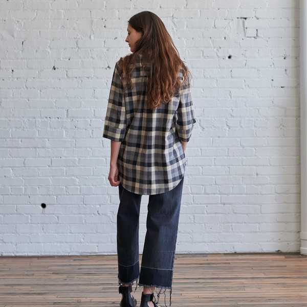 Language of the Birds Nehru Tunic Plaid Language of the Birds Nehru Tunic Plaid
