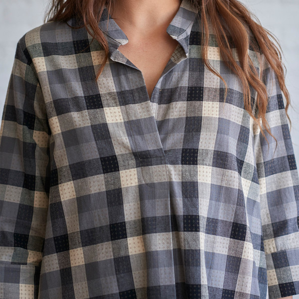 Language of the Birds Nehru Tunic Plaid Language of the Birds Nehru Tunic Plaid