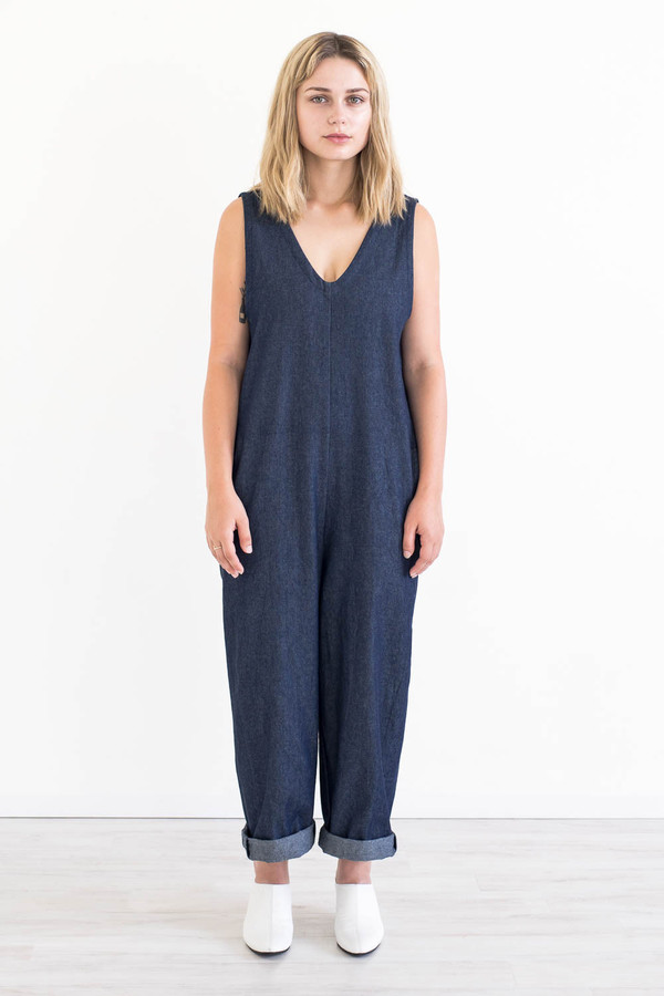 REIFhaus Lou Jumpsuit in Indigo Denim REIFhaus Lou Jumpsuit in Indigo Denim