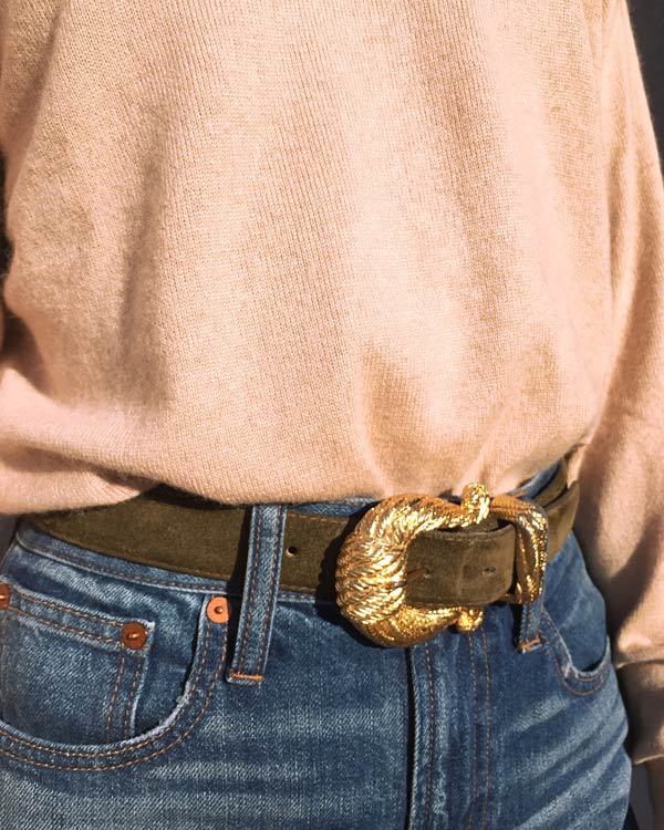 Vintage Italian Sueded Calfskin Belt Vintage Italian Sueded Calfskin Belt