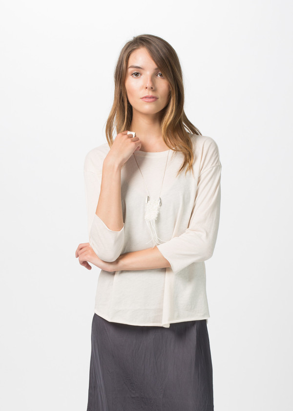 Organic by John Patrick 3/4 Sleeve Crew Neck Tee Organic by John Patrick 3/4 Sleeve Crew Neck Tee