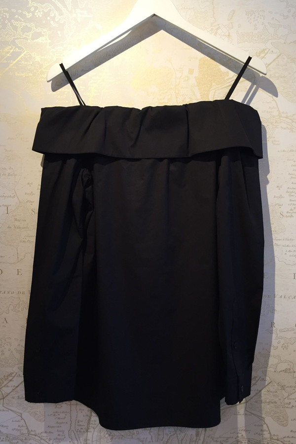 Tibi Cotton poplin off the shoulder shirt Tibi Cotton poplin off the shoulder shirt