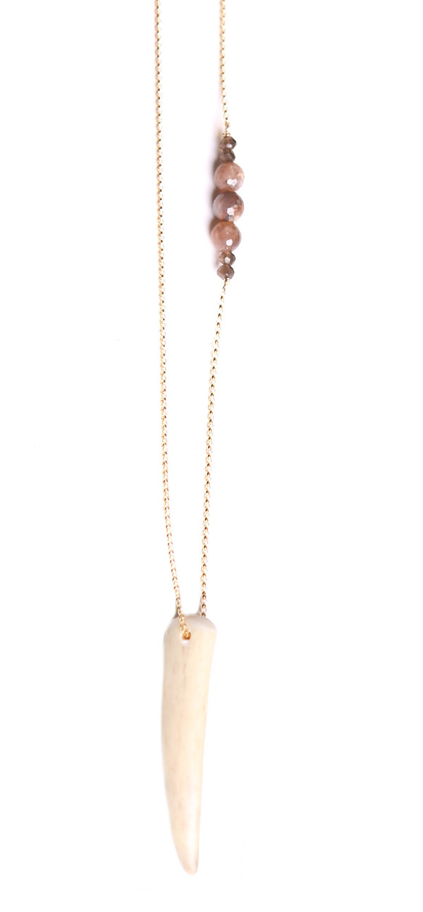 James and Jezebelle Antler & Mix Stones Necklace James and Jezebelle Antler & Mix Stones Necklace