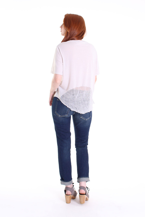Raquel Allegra Boxy tee in dirty white Raquel Allegra Boxy tee in dirty white