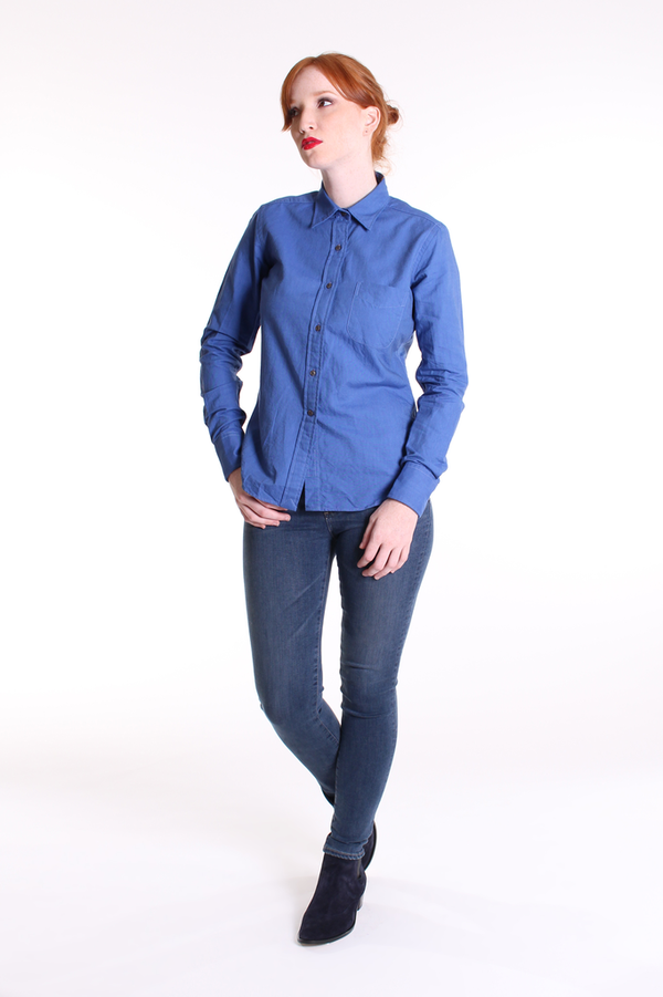 Vert & Vogue Boyfriend oxford button-down in navy Vert & Vogue Boyfriend oxford button-down in navy